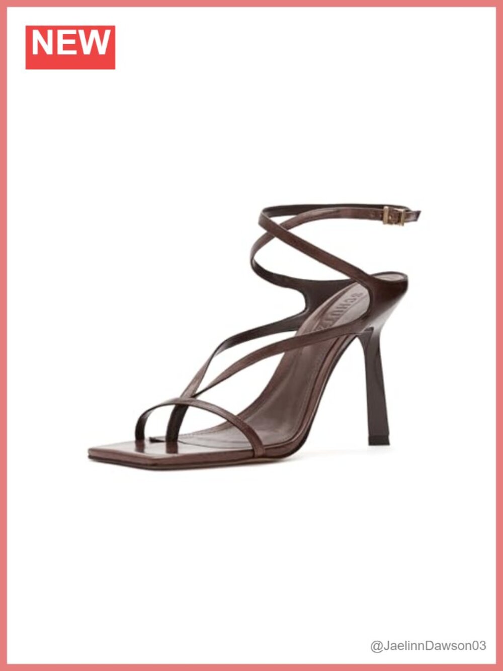 Leather Stiletto Heel Sandals Open Toe Adjustable Ankle Buckle Heeled Sandals